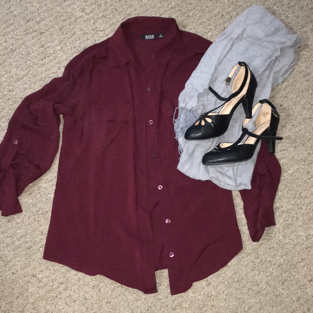 Light Weight Burgundy Blouse